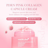Medicube Salmon DNA PDRN Pink Collagen Capsule Cream - Lightweight Face Moisturizer with PDRN & Niacinamide for Uneven Skin Tone and Glow Hydration - Korean Skin Care 1.94 oz