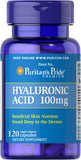 Puritan's Pride Hyaluronic Acid 100 Mg Capsules - 120 Count for Joint and Skin Health