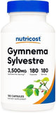 Nutricost Gymnema Sylvestre (20:1 Extract) 175mg - 180 Capsules | Blood Sugar Management