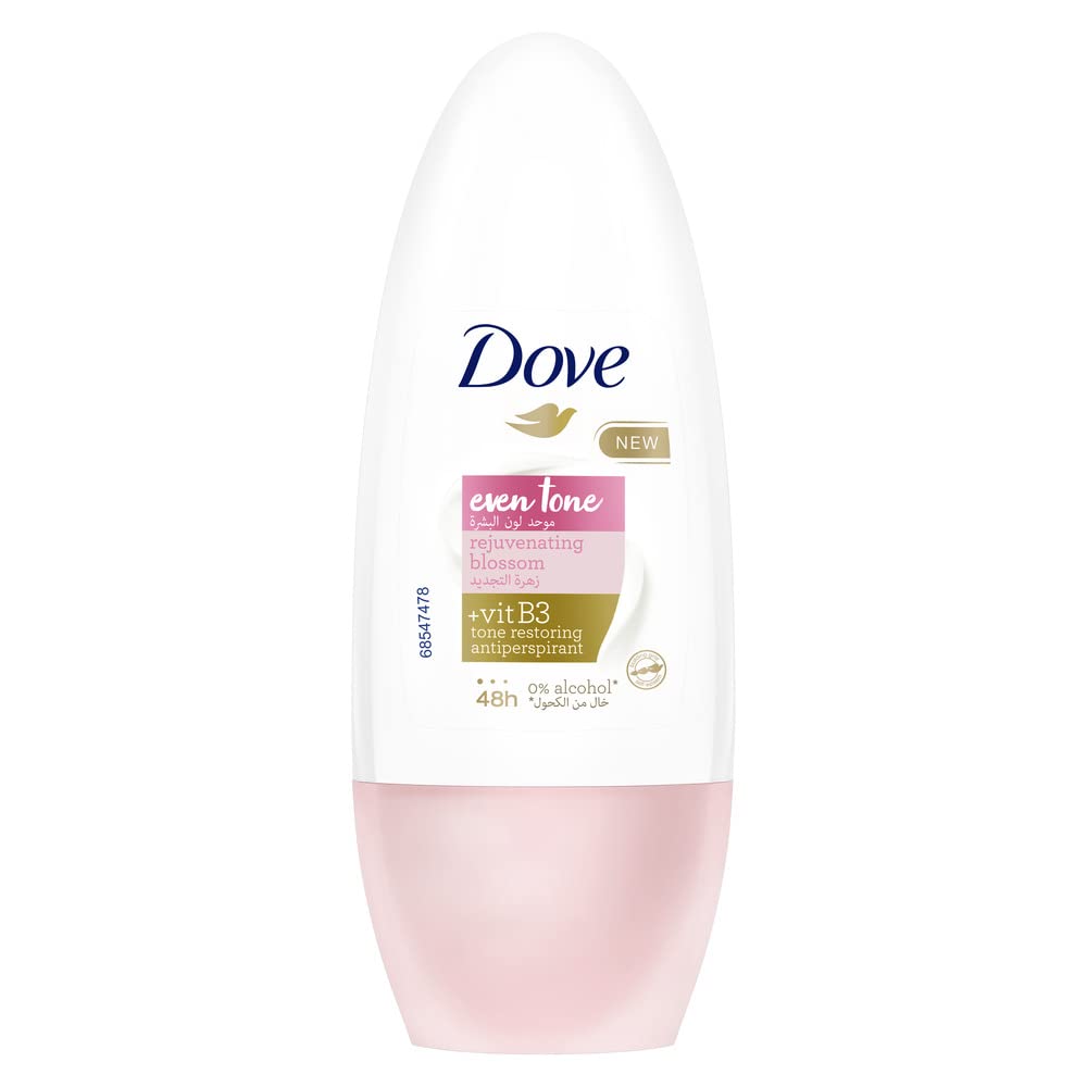Dove Even Tone Antiperspirant Deodorant Roll-On - Rejuvenating Blossom - 48h Protection - 50ml