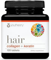 Youtheory, Hair, Collagen + Keratin, 120 Mini Tablets