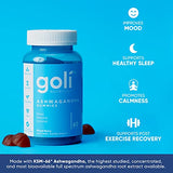 Goli KSM66 Ashwagandha Gummies - Mixed Berry Flavor, 60 Gluten-Free Gummies for Stress Relief