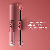Light Dusty Rose NYX Pro Long-Lasting Liquid Lipstick with Clear Gloss