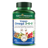 Purity Products Vegan Omega 3-6-9 Essential Fatty Acid Complex - 60 Capsules