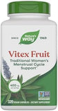 Nature's Way Vitex Fruit, Traditional Menstrual Cycle Support*, Traditional Women's Health Support*, Chasteberry, Vegan, 320 Capsules (Packaging May Vary)