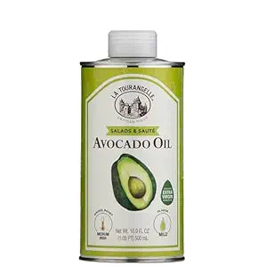 La Tourangelle Naturally Green Avocado Oil, 16.9 fl oz, premium cold-pressed oil for cooking and dressings.