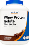 Nutricost Whey Protein Isolate Powder - Milk Chocolate Flavor, 5LBS