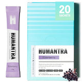 Humantra Hydration Packets - Zero Calorie, Zero Sugar Electrolyte Hydration Multiplier with Essential Minerals, Boost Immune & Metabolic Functions, Elderberry (20 Count)