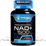 Liposomal NAD+ 1500mg Supplement with Resveratrol - Cellular Health & Anti-Aging (USA Made)