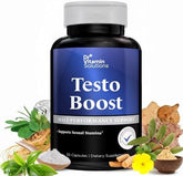 Dr. Vitamin Testo Boost Supplement for Men - Stamina, Endurance & Energy Enhancement - Male Testosterone Booster w/ Fenugreek, Tribulus, Tongkat Ali, Horny Goat Weed - 30 Capsules