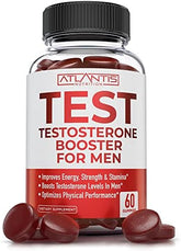 Atlantis Nutrition Testosterone Booster For Men Gummies - Male Enhancement, Boosts Energy, & Optimizes Physical Performance Formulated w/Tribulus, Horny Goat Weed, Saw Palmetto, Maca Root - 60 Gummies