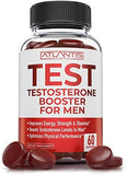 Atlantis Nutrition Testosterone Booster For Men Gummies - Male Enhancement, Boosts Energy, & Optimizes Physical Performance Formulated w/Tribulus, Horny Goat Weed, Saw Palmetto, Maca Root - 60 Gummies