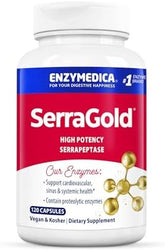 Enzymedica SerraGold High Potency Serrapeptase: Powerful Enzyme Support (120 Capsules)