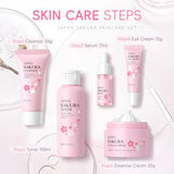 SAKURA 5-Piece Skin Care Gift Set for Women - Cleanser, Toner, Serum, Eye & Face Cream