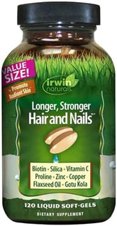 Irwin Naturals Healthy Skin, Hair & Nails: 120 Liquid Soft-Gels for Radiant Beauty