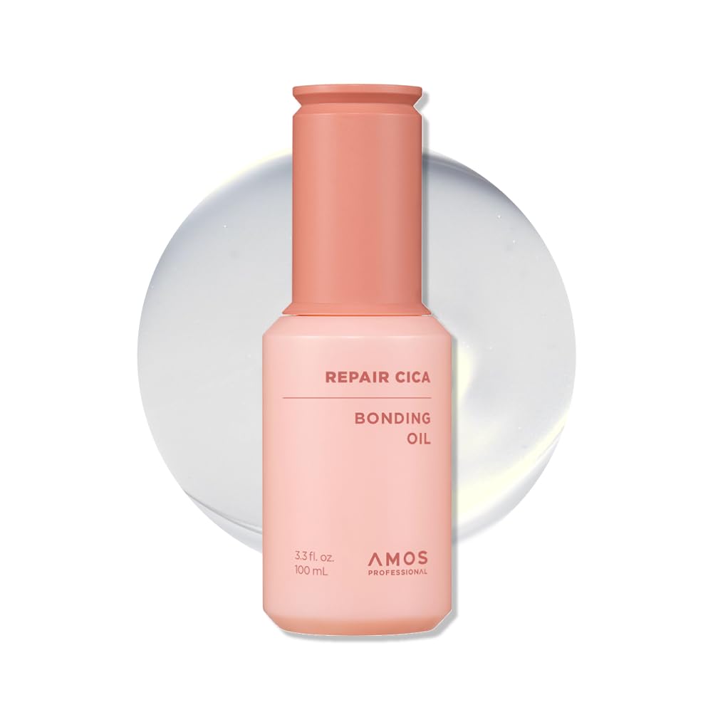AMOS PROFESSIONAL Repair Cica Bonding Hair Oil - With Cica Protein for Split Ends & Breakage, Deep Nourishing & Shine Boost, 3.3 fl. oz.