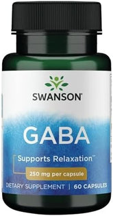 Swanson GABA 250mg - 60 Capsules for Relaxation & Sleep Support