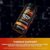 MuscleTech Thermogenic Testosterone Booster for Men, AlphaTest Thermo - T-Boost Mens Supplement with Tribulus Terrestris - Male Gym Workout Supplements for Muscle Growth, Stamina & Energy - 90 Pills