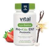 Hyperbiotics PRO-Kids ENT Probiotic - Strawberry Vanilla, Sugar-Free, 45 Chewable Tablets for Kids