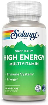 Solaray Once Daily High-Energy Multivitamin (Iron-Free) - 60 Capsules