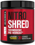 Jacked Factory NITROSURGE Shred Pre Workout Supplement - Energy Booster, Instant Strength Gains, Sharp Focus, Powerful Pumps - Nitric Oxide Booster - Blueberry Lemonade, 30 Servings