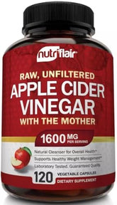 Apple Cider Vinegar Capsules with The Mother - 120 Vegan ACV Pills - Best Supplement for Healthy Weight Loss, Diet, Keto, Digestion, Detox, Immune - Powerful Cleanser & Appetite Suppressant Non-GMO