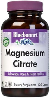 Bluebonnet Nutrition Magnesium Citrate 400mg - 120 Caplets for Muscle & Nerve Support