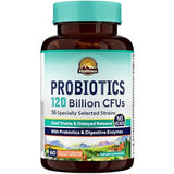 Vitalitown Probiotics 120 Billion CFUs 36 Strains with Prebiotics & Digestive Enzymes 60 Veg Caps