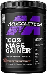 MuscleTech Mass Gainer | 100% Mass Gainer Protein Powder | Protein Powder for Muscle Gain | Whey Protein + Muscle Builder | Weight Gainer Protein Powder | Creatine Supplements | Chocolate, 5.15 lbs