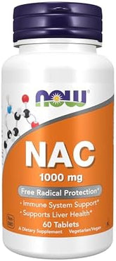 Now Foods Supplements Nac N Acetyl Cysteine 1 000 Mg Free Radical Protection 60 Tablets