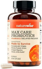 NatureWise, Max Care Probiotics, WiseBiotics Delayed Release, 60 Capsules