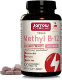 Jarrow Formulas Methyl B-12 Vitamin B12 500mcg Cherry Lozenges 100 Pcs