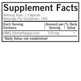 Kirkman Labs DMG Dimethylglycine 125mg - Immune & Energy Support, 100 Capsules