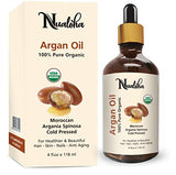 Organic Argan Oil for Hair Growth, Skin & Anti-Aging - 100% Pure Cold Pressed Moroccan Oil, 118ml
