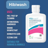 Hibiwash 125ml Antimicrobial Body Wash – Pre- & Post-Operative Cleanser with JJH Medical 5-Day Protocol Guide