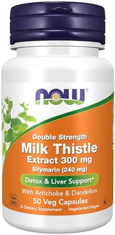 NOW Foods, Milk Thistle, Double Strength, 300 mg, 50 Veg Capsules