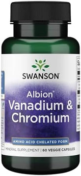Swanson Albion Chelated Vanadium & Chromium - Metabolic Support - 60 Veg Capsules