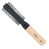Vega Professional Round Brush - Wooden Handle, Black Head