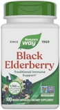 Nature's Way Black Elderberry Supplement, Traditional Immune Support*, With Elderberry and Elderflower, Plant Powered, 100 Capsules (Packaging May Vary)