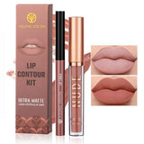 YOUNG VISION Liquid Lipstick & Lip Liner Combo Set - Matte Lip Contour Kit for Lasting Definition - Waterproof and Durable