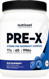 Nutricost Pre-Workout Complex Powder - Blue Raspberry (60 Servings)