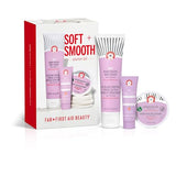First Aid Beauty KP Bump Eraser Kit: AHA body scrub, smoothing lotion, Ingrown Hair Pads with BHA & AHA