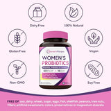 Women's Probiotic 60 Caps by Doctor's Recipes - 50 Billion CFU with Organic Prebiotics