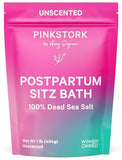 Pink Stork Postpartum Sitz Bath Soak - Perineal Care Dead Sea Salt - 16 oz