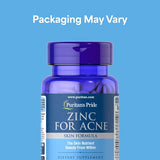 Puritan's Pride Zinc for Acne Control - 100 Tablets Supplement