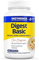 Enzymedica Digest Basic: Vegan Digestive Support - 180 Capsules