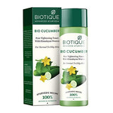 Biotique Cucumber Pore Tightening Toner - Ayurvedic & Organic - 120mL (Pack of 2)