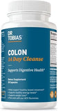 Dr. Tobias Colon 14 Day Cleanse, Advanced Gut Cleanse Detox for Women & Men with Cascara Sagrada, Psyllium Husk, Senna Leaf & Probiotics, Non-GMO Colon Cleanse, 28 Capsules 1-2 Daily