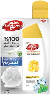 Lifebuoy Lemon Fresh Anti-Bacterial Body Wash with Loofah (300ml)