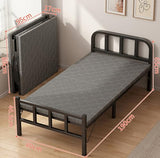 Wemart Twin Size Folding Bed with Mattress - Portable Roll Away Guest Bed (Black)